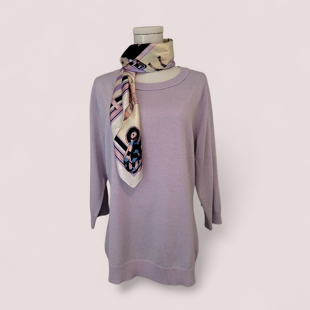 New York & Company Lavender Sweater with Shimmer